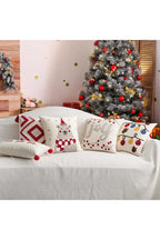 red Christmas cushion cover