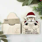 Wooden Cute Santa Claus Cash And Gifts Card Clamp Creative Christmas Decoration Ornaments