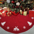 Christmas Tree Skirt Floor Mat Decoration Home Decoration Knitted Floor Mat Decoration Pearl Embellishment
