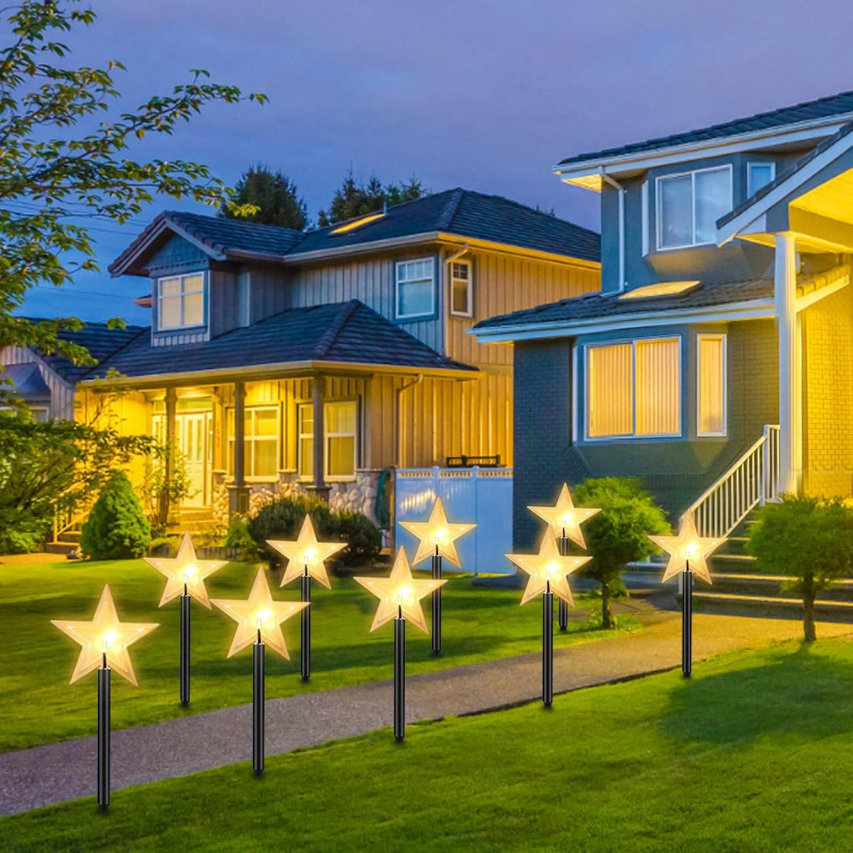 Christmas Decorations Star Pathway Stake Lights