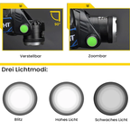 Sporty shimmering spotlights for the outdoors