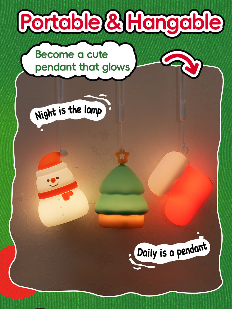 Creative Holiday Silicone Snowman Night Light