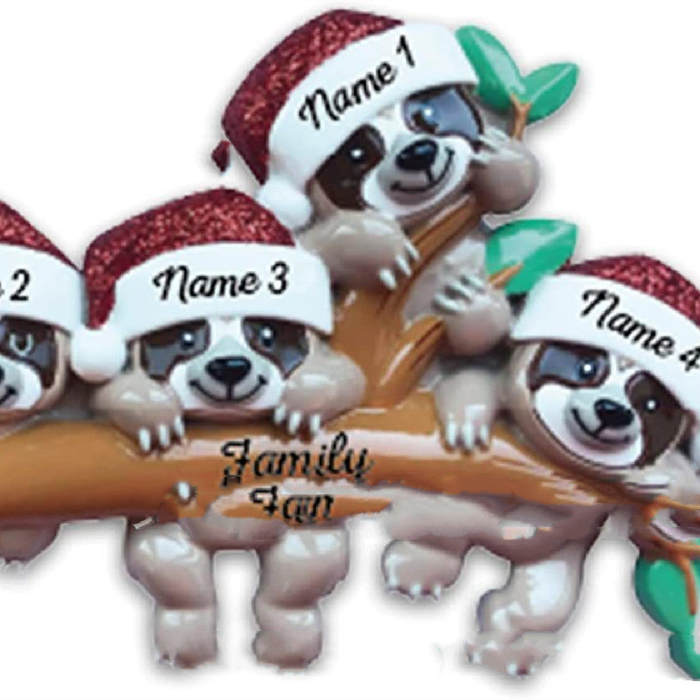 Acrylic Personalized Family Christmas Ornament w.Koala Bears; One for each family member