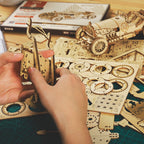 Puzzle Model Mechanical Made of Wood Super