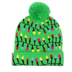 🎅LED Christmas Knitted Hats Light up Xmas Beanie