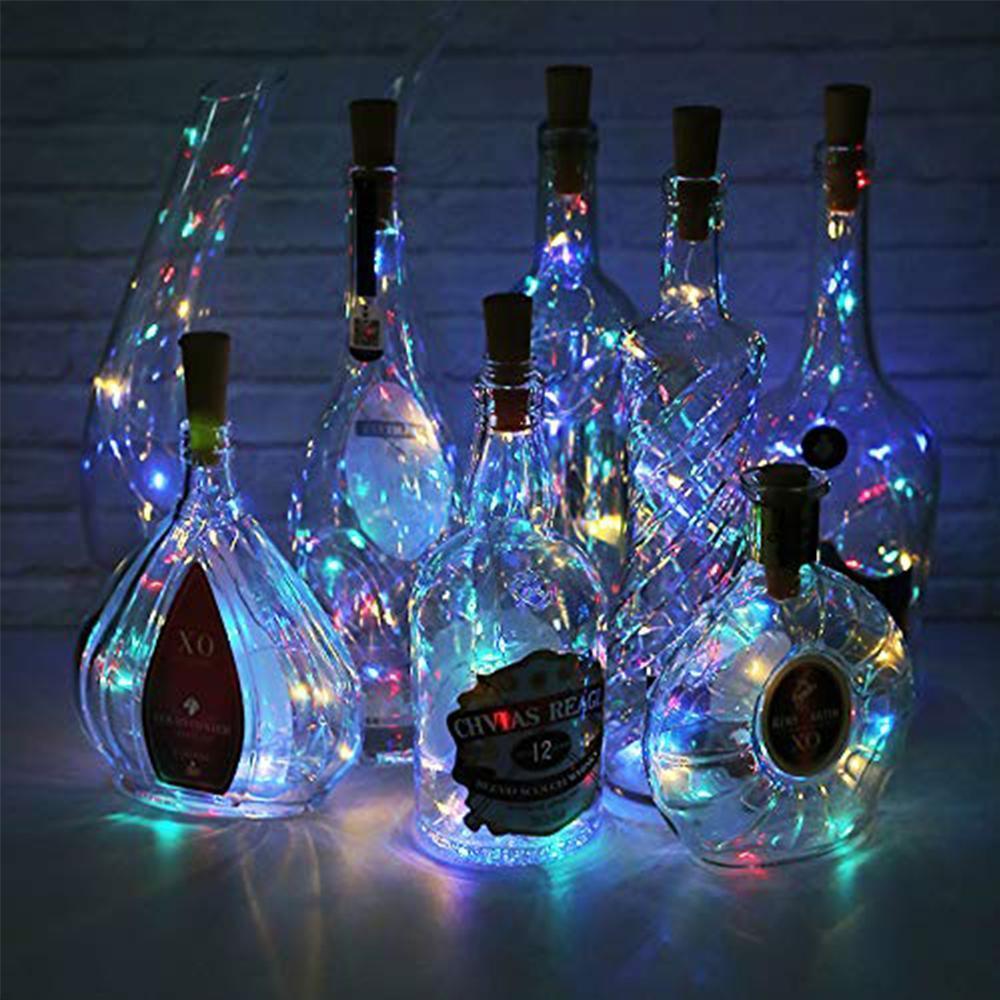 5 pieces LED bottle light night light made of cork gift decoration