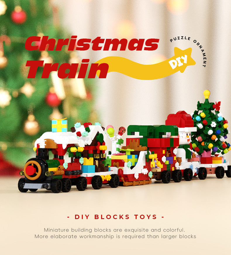 Christmas Tree Snowman Assembly Building Blocks