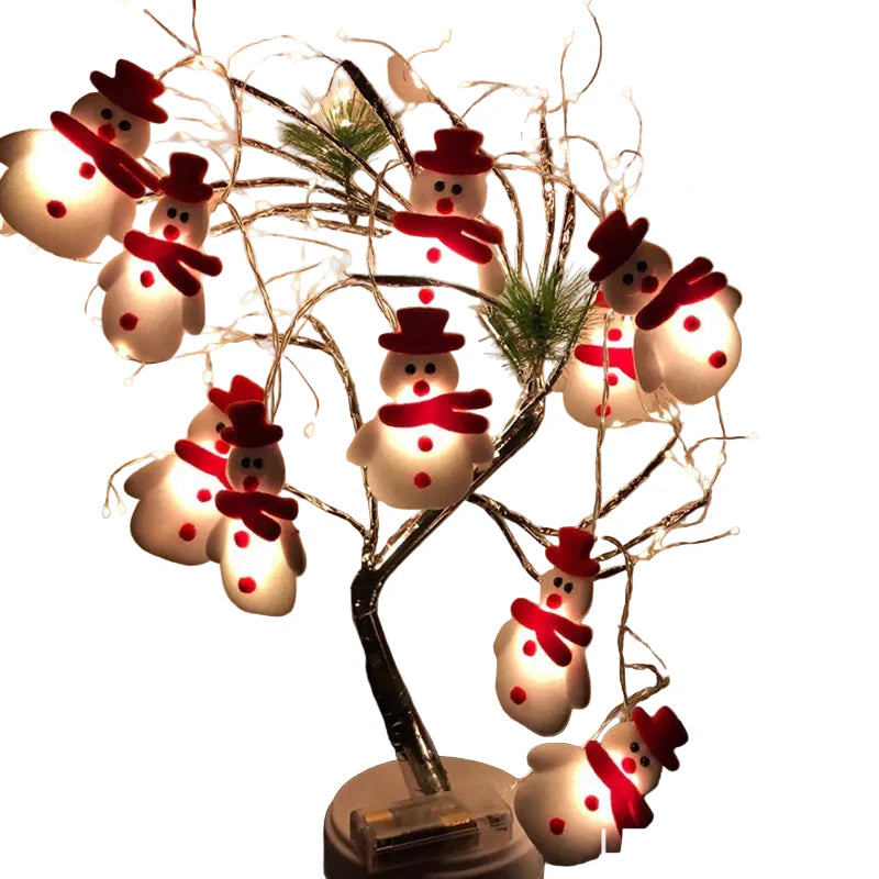 FrostyGlow – Snowman Christmas Tree Lights and Hanging Ornaments