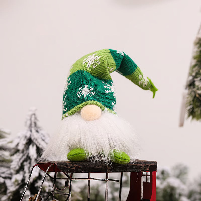 Christmas Gnome Decoration | LED Light | Nordic Holiday Figurine Set