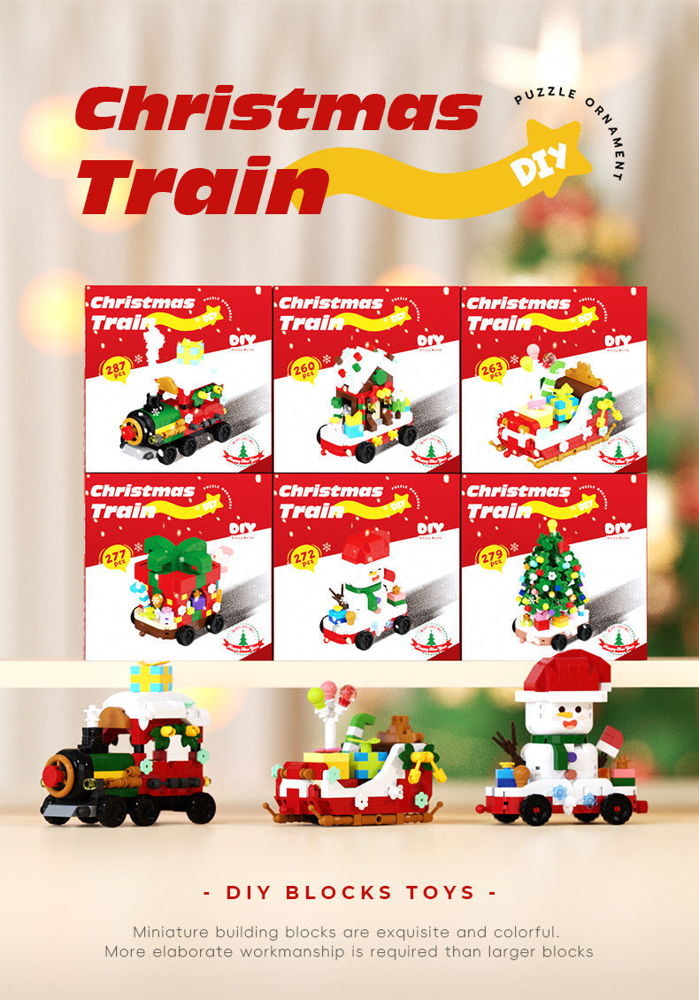Christmas Tree Snowman Assembly Building Blocks