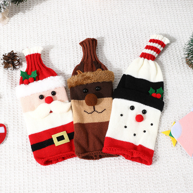 Christmas Wine Bottle Cover Holiday Decoration