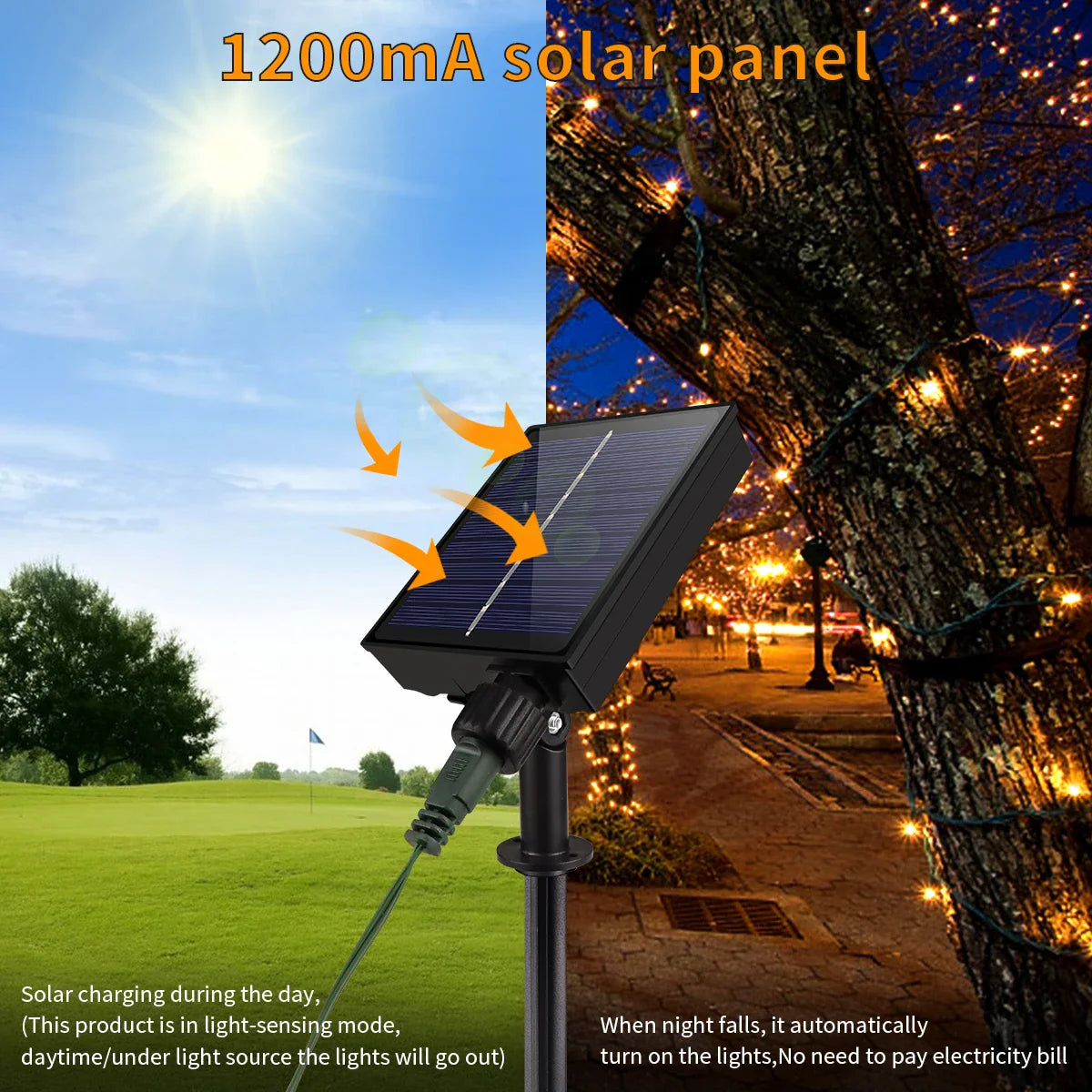 Solar String Lights 100M LumiSol ProLine | 8 Modes | IP65 Waterproof | Extra Bright LEDs | Remote Control & Quick Charge | For Garden, Wedding & Christmas
