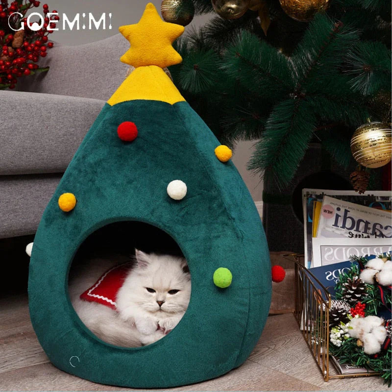 Cat Bed Christmas Tree – CozyTree Haven