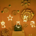LED Christmas lights with suction cups for glass and mirrors