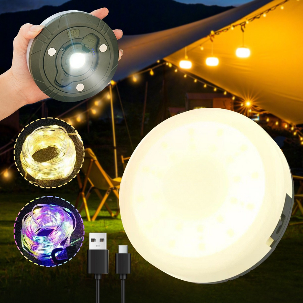 Christmas String Lights Outdoor USB Rechargeable