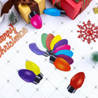 Christmas Car Magnet Decorations | Reflective Holiday Light Bulb Set | Weatherproof & Reusable