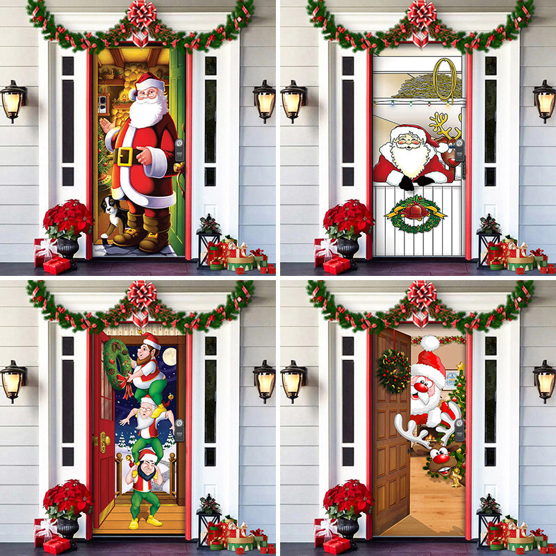 Nightmare Before Christmas Outdoor Decorations Props Christmas Elves Door Cover