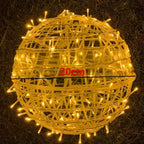 LED Rattan Ball String Lights – Decorative Outdoor Lighting for Gardens and Parties