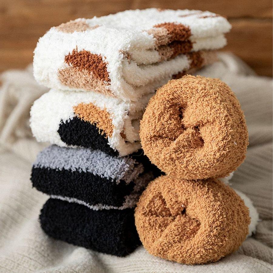 Fluffy Fuzzy Cat Claw Socks