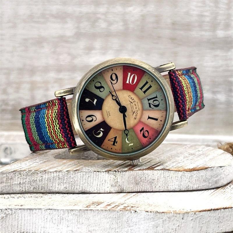 with multicolored rainbow pattern