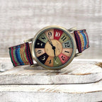 with multicolored rainbow pattern