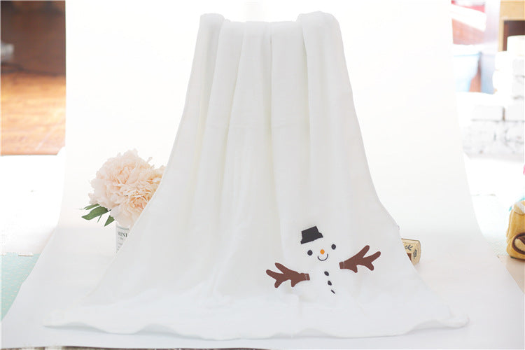 Cartoon Double Sided Flannel Christmas Blanket
