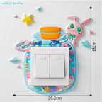 Cartoon Room Decor Silicone On-off Switch Wall Sticker