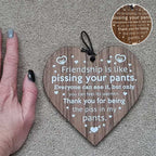 Friendship Wood Pendant Christmas Tree Decor