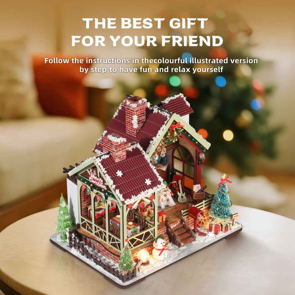Warm Christmas Lodge DIY Mini House Kit l DIY Miniature Kit