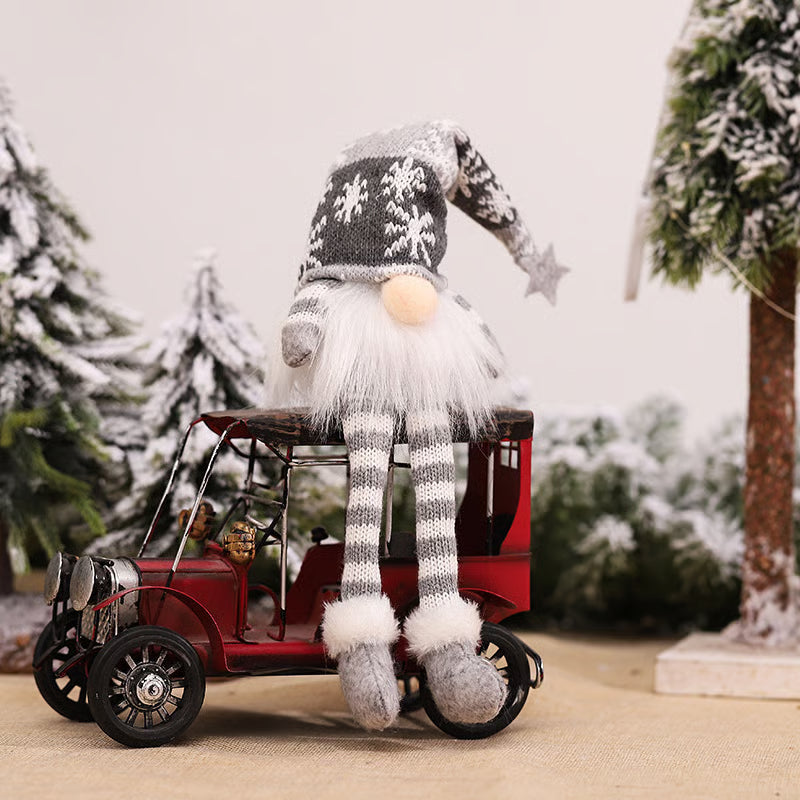 Christmas Gnome Decoration | LED Light | Nordic Holiday Figurine Set