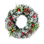 Christmas Flocked Wreath Decoration 20CM, 30CM, 40CM