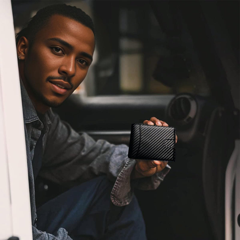 Theft-proof magnetic card holder made of genuine leather