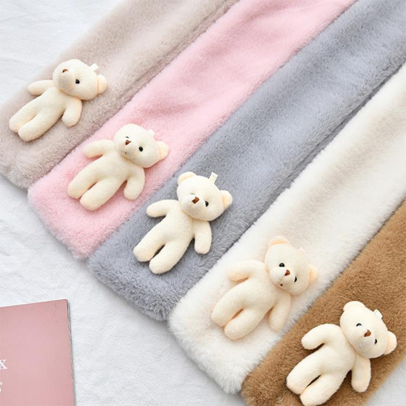 Sweet Bear Plush Scarf for Adults and Children
