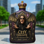 Ozzy Osbourne Embossed Glass Whiskey Bottle