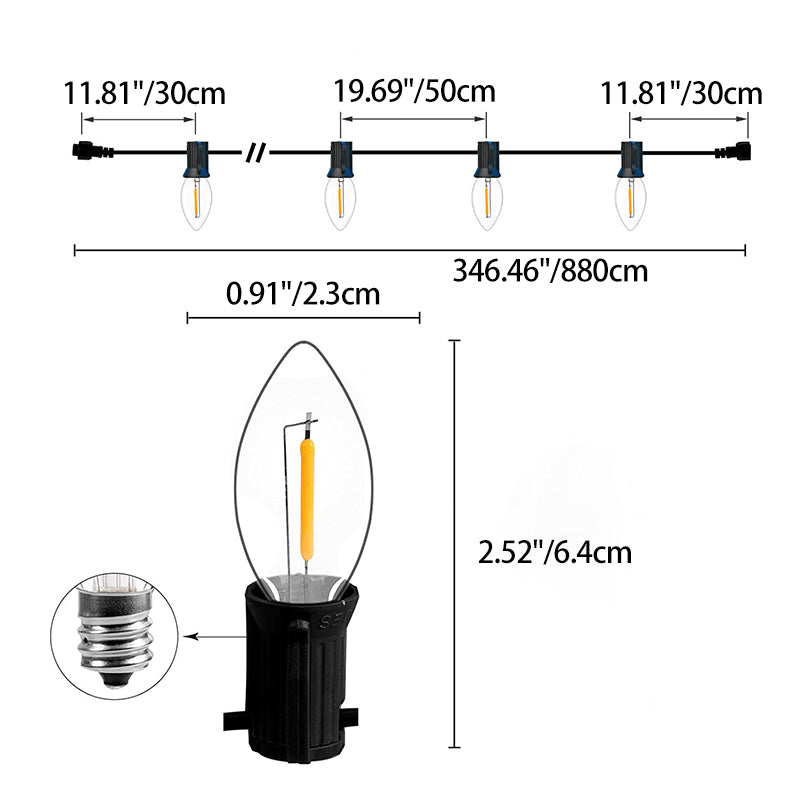 Modern Minimalist Waterproof Solar Christmas Waterdrop Plastic 12/25-Light Landscape Lighting Outdoor String Light For Garden
