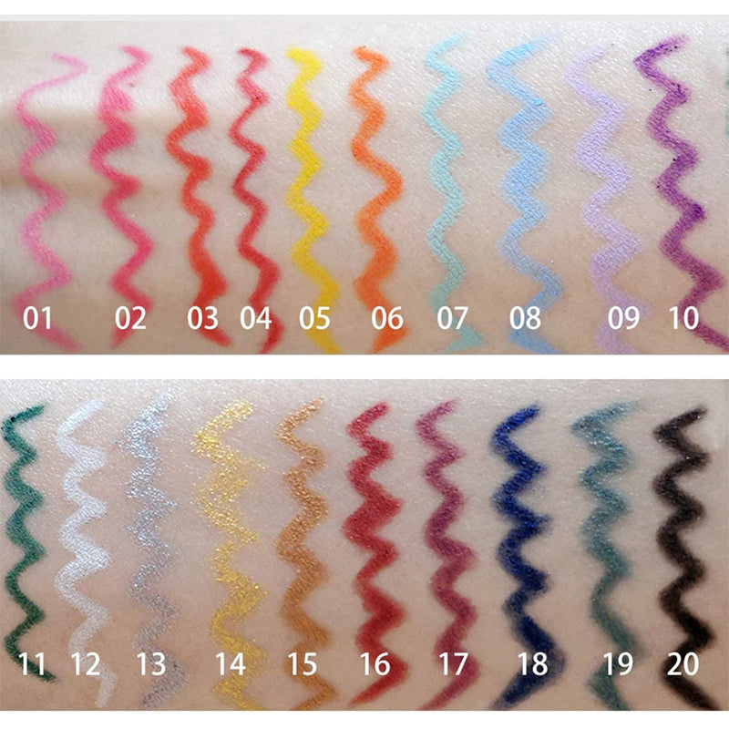 20 PCS Colored Eyeliner Pencil Set