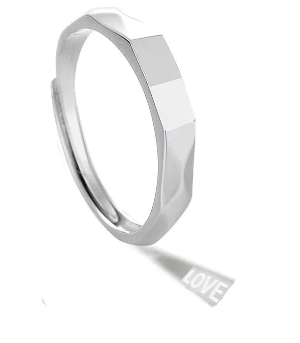 Adjustable Light Sculptured Couple Rings