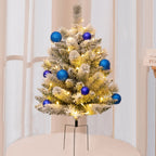 Christmas Urn Filler with LED Lights | 18" Realistic Pine Arrangement | Indoor/Outdoor Decor