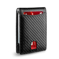 Theft-proof magnetic card holder made of genuine leather