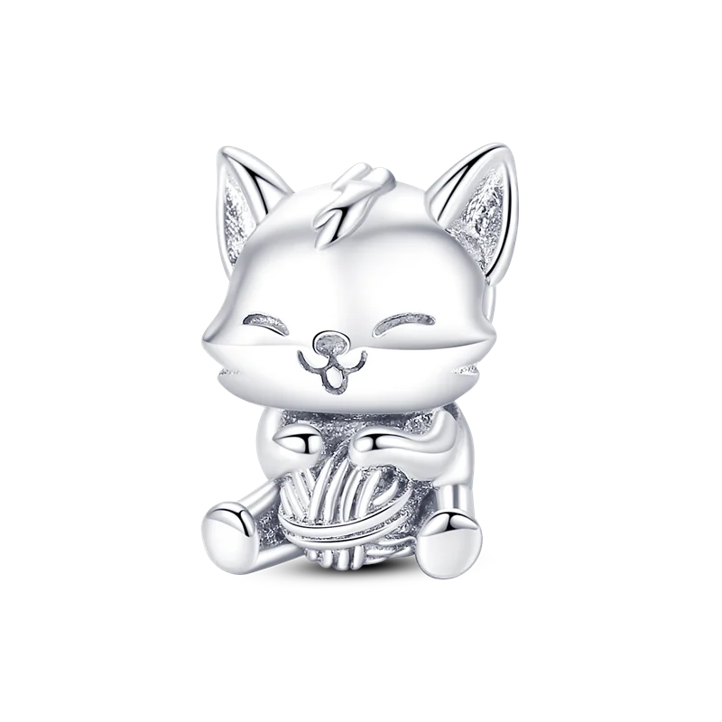 925 Silver Golden Leopard Charms Beads Colorful Chameleon Rhinoceros Lion Scarab Cat Pendant Compatible with Original Pandora Bracelet Jewelry