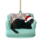 Acrylic Black Cat Christmas Ornaments Set – Adorable Tree Pendants for Weddings, Parties, and Festive Home Décor