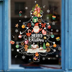 Glimoria | Christmas Window Stickers 2025 | Santa Claus & Christmas Tree | Removable Window Stickers for Glass & Walls | Festive Decor for Christmas & New Year