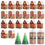 Kerst Adventskalenderdozen – Feestelijke Verpakking met Peperkoekhuis Ontwerp