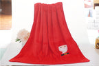 Cartoon Double Sided Flannel Christmas Blanket