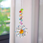 Crystal Suncatcher LumiMargarita | K9 Daisy Rainbow Catcher | Window & Garden Decor | 32 cm | Gift Idea for Home