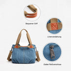Sailcloth shoulder bag with large capacity