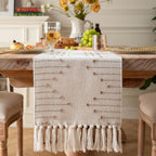 Liora Elegant Tassel Table Runner