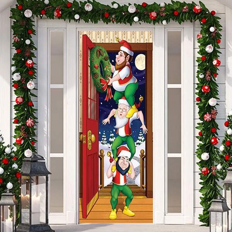 Nightmare Before Christmas Outdoor Decorations Props Christmas Elves Door Cover