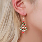 Bellora Kerst Oorbellen – Goudrode Belvormige Oorbellen, Lichtgewicht & Feestelijke Sieraden voor Vrouwen en Meisjes