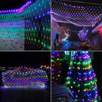 LED light net for outdoor and indoor – Colored Christmas lighting net